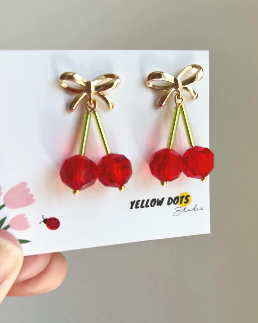 Crystal Cherry Earrings
