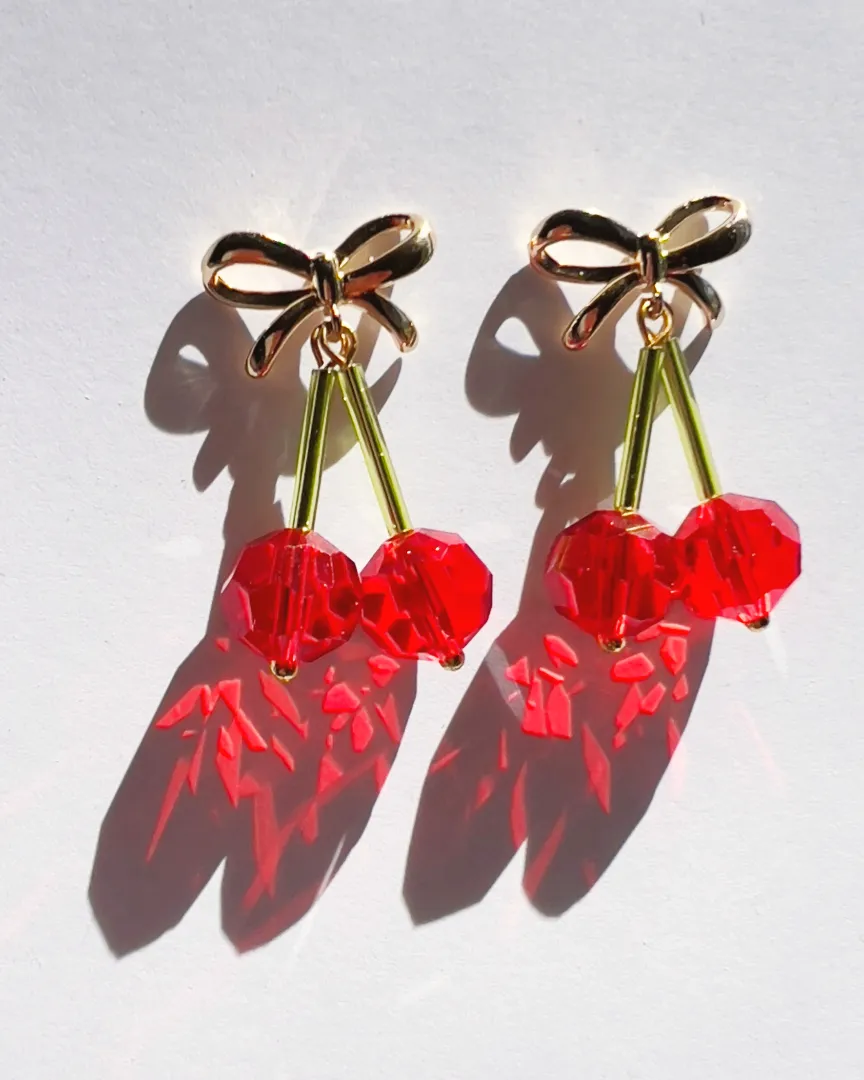 Crystal Cherry Earrings