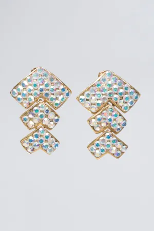 Crystal Chevron Earrings