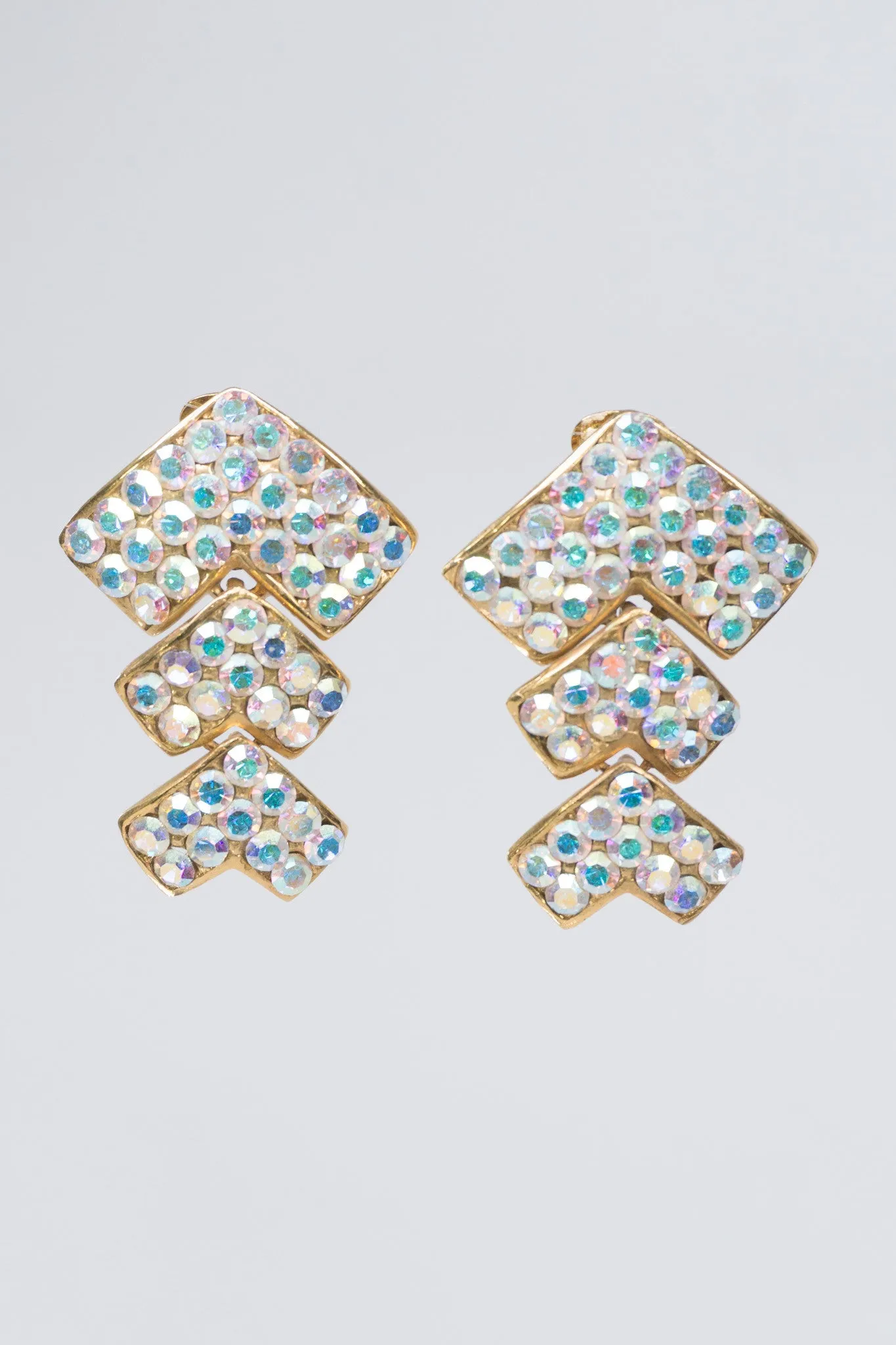 Crystal Chevron Earrings