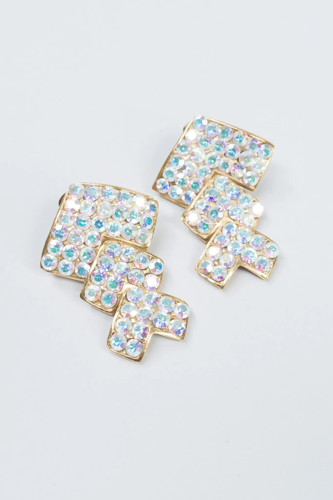 Crystal Chevron Earrings