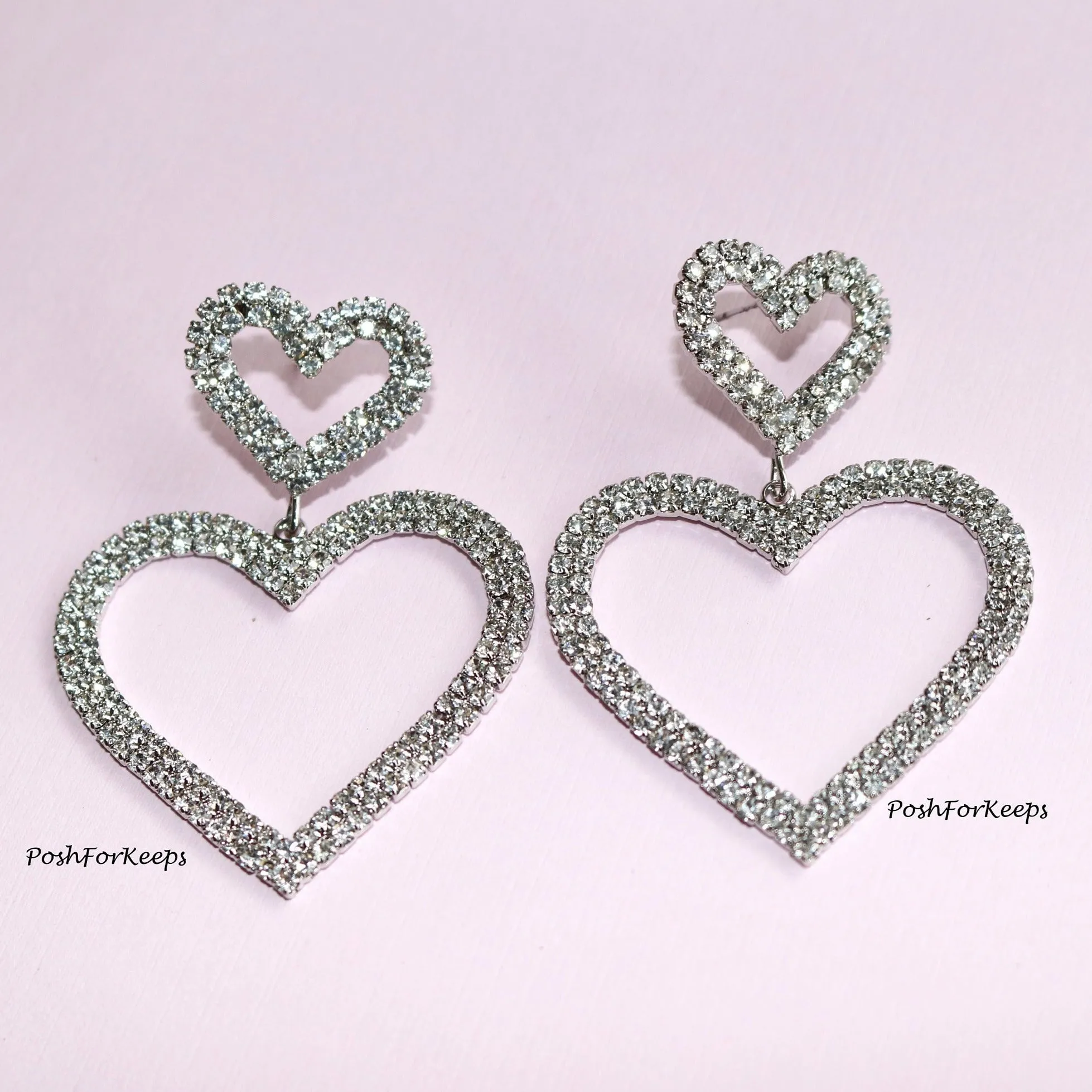 CRYSTAL HEART HOOPS
