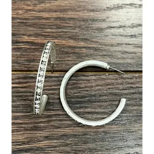 Crystal Hoop Stud Earrings