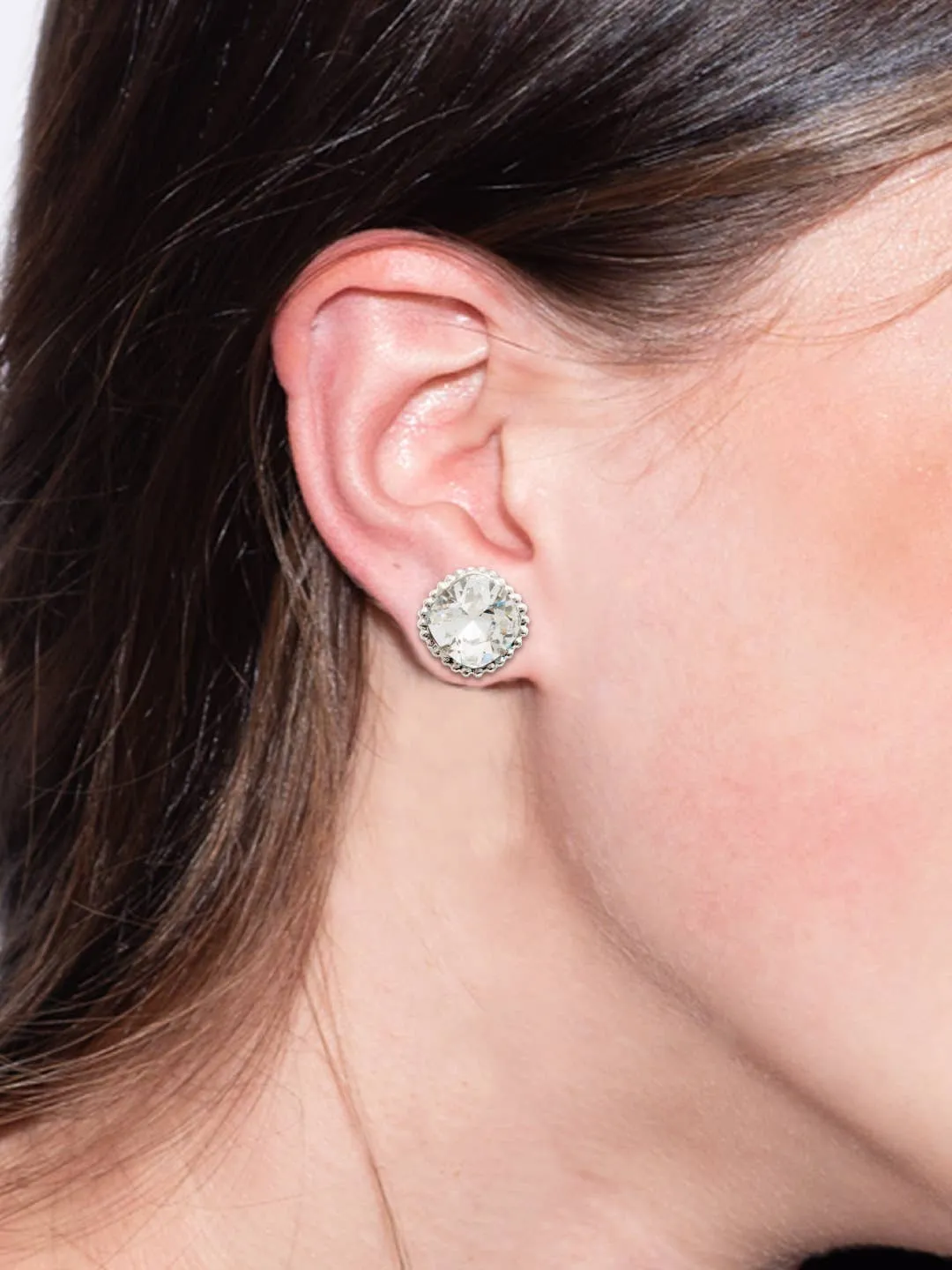 Cushion-Cut Solitaire Stud Earrings - EBX10RHCRY