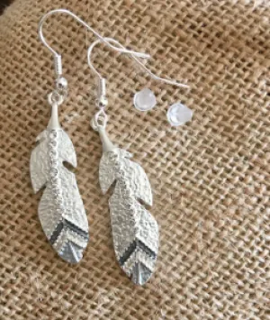 CYW-022 Eagle Feather CARDED Drop Earrings