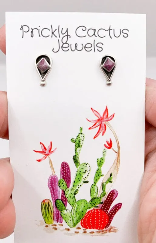 Dainty Turquoise Inlay Earrings