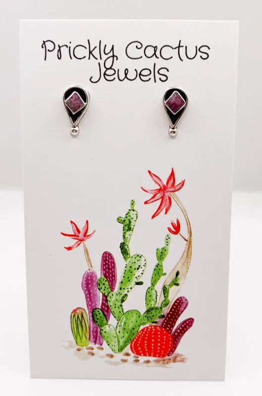 Dainty Turquoise Inlay Earrings
