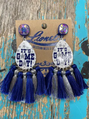 Dallas Cowboy "It's Game Day" Tassel Earrings