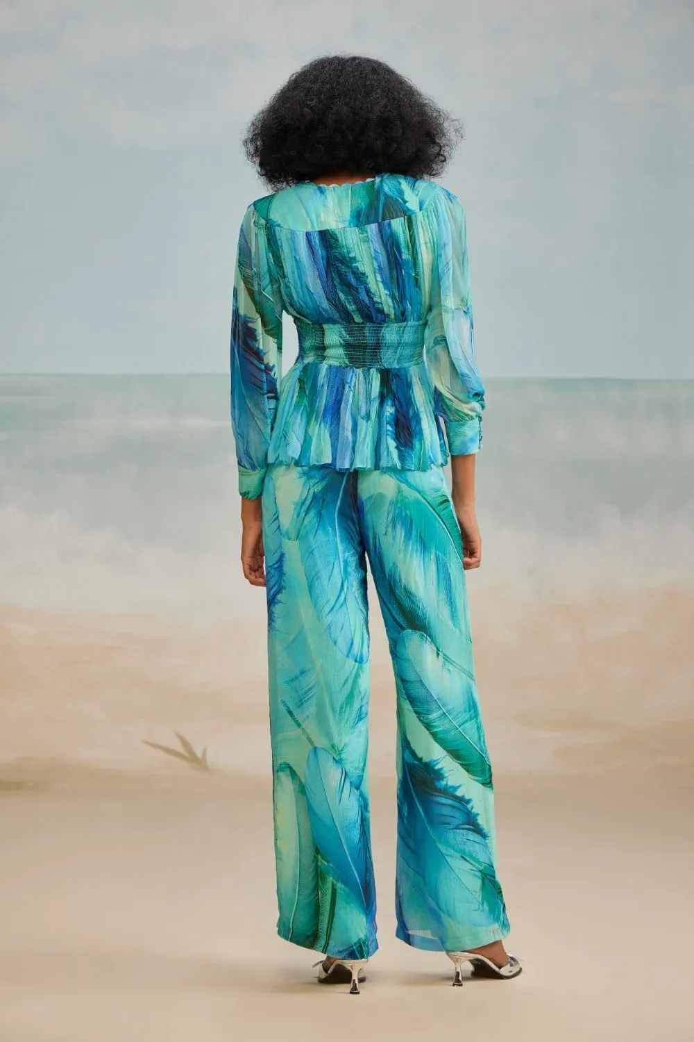 DARLA FEATHER FIT AND FLARE PANTS