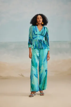 DARLA FEATHER FIT AND FLARE PANTS