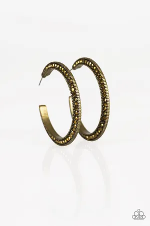 Dazzling Diamond-naire Brass Paparazzi Earrings
