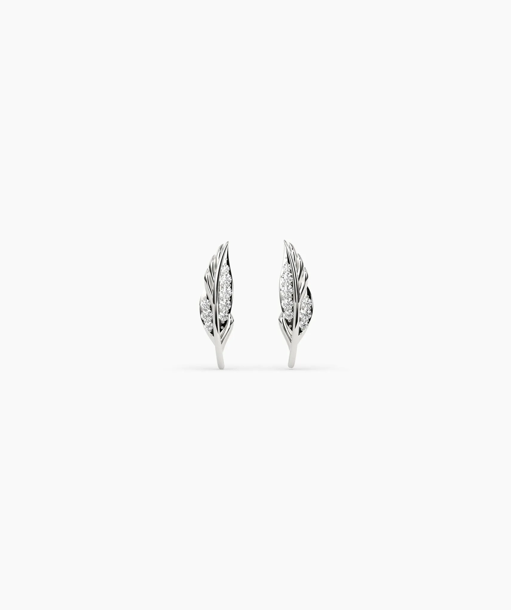 Delicate Gold Feather Earrings
