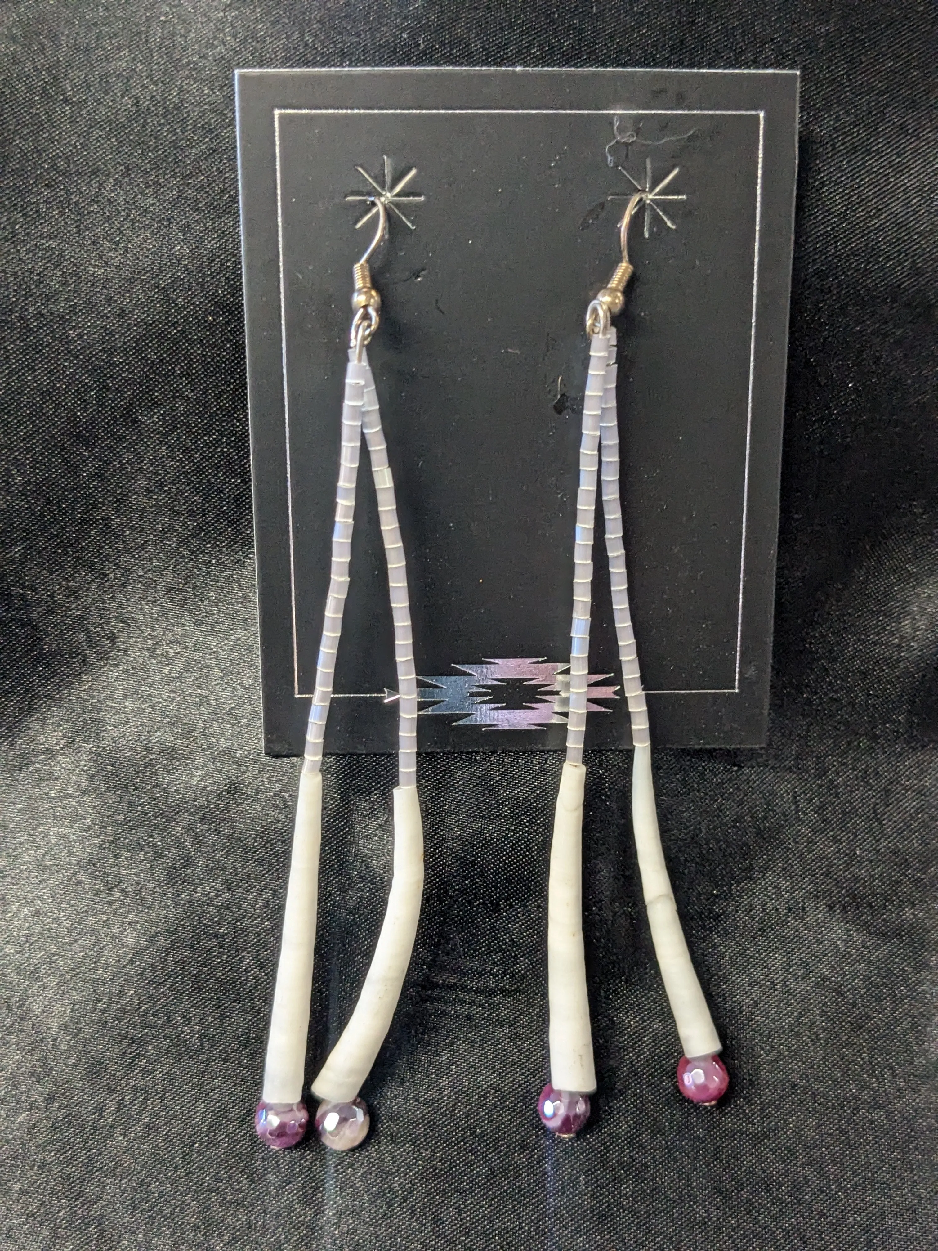 Dentalium Shoulder Duster Earrings