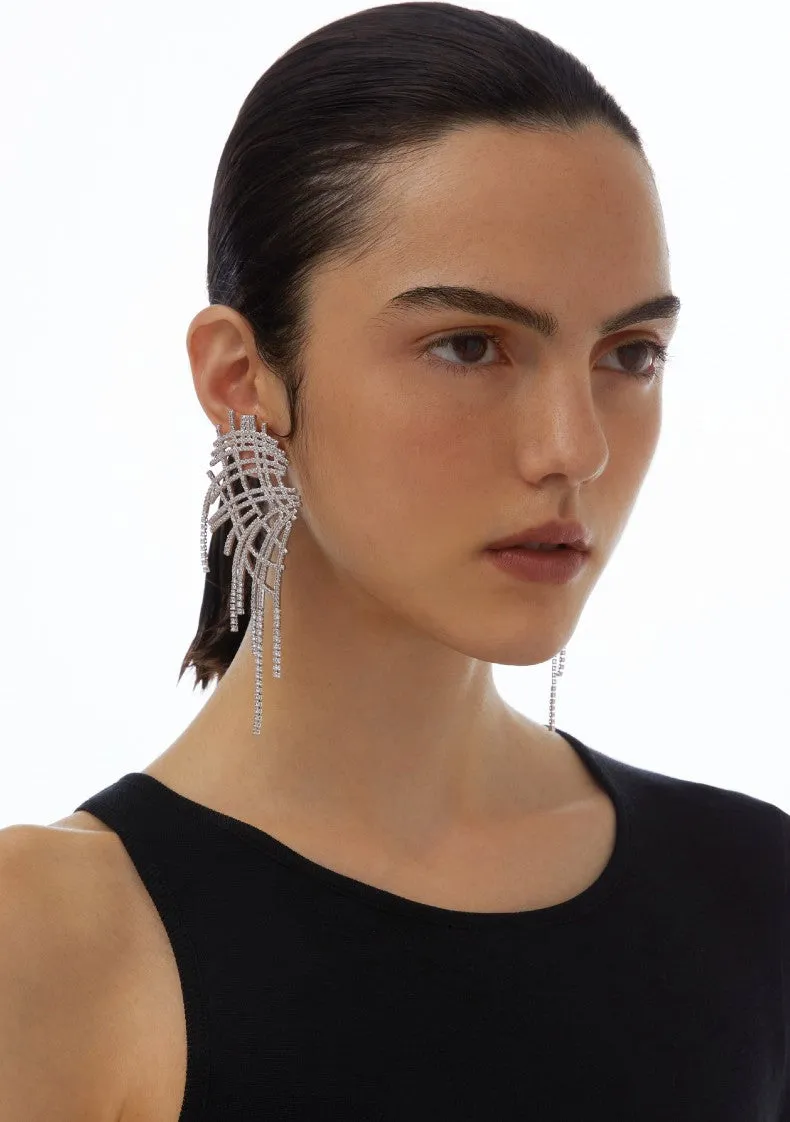 Designer Mesh Tassel Earrings