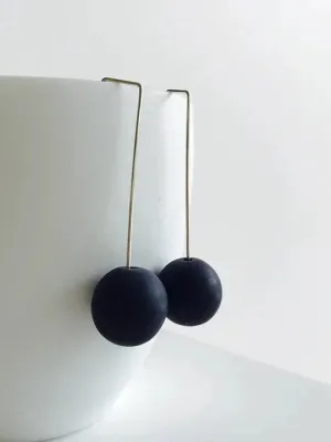 Designer Resin Ball Drop Earrings