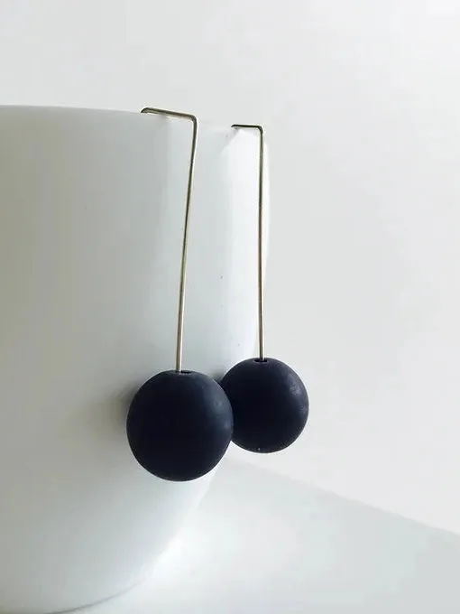 Designer Resin Ball Drop Earrings