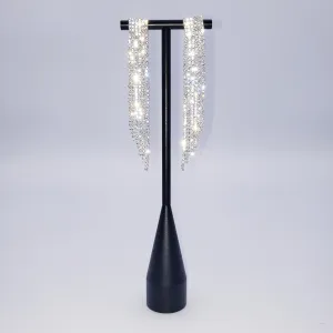 Diagonal Tassel Dangle Earrings