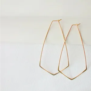 diamond shape hoop earrings