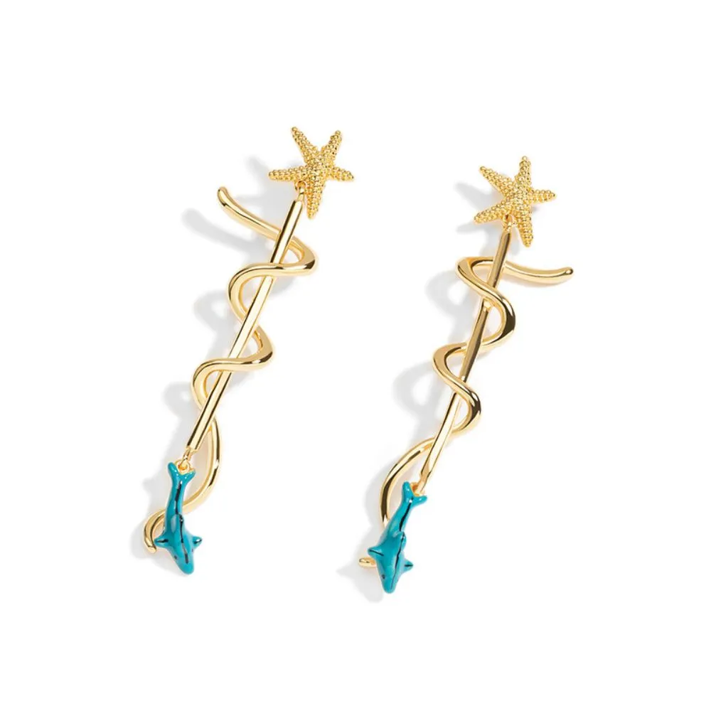 Dolphin Dangle Earrings