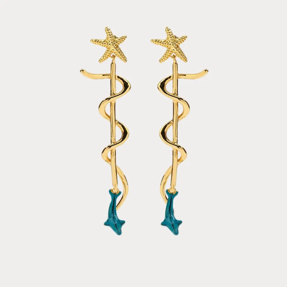 Dolphin Dangle Earrings