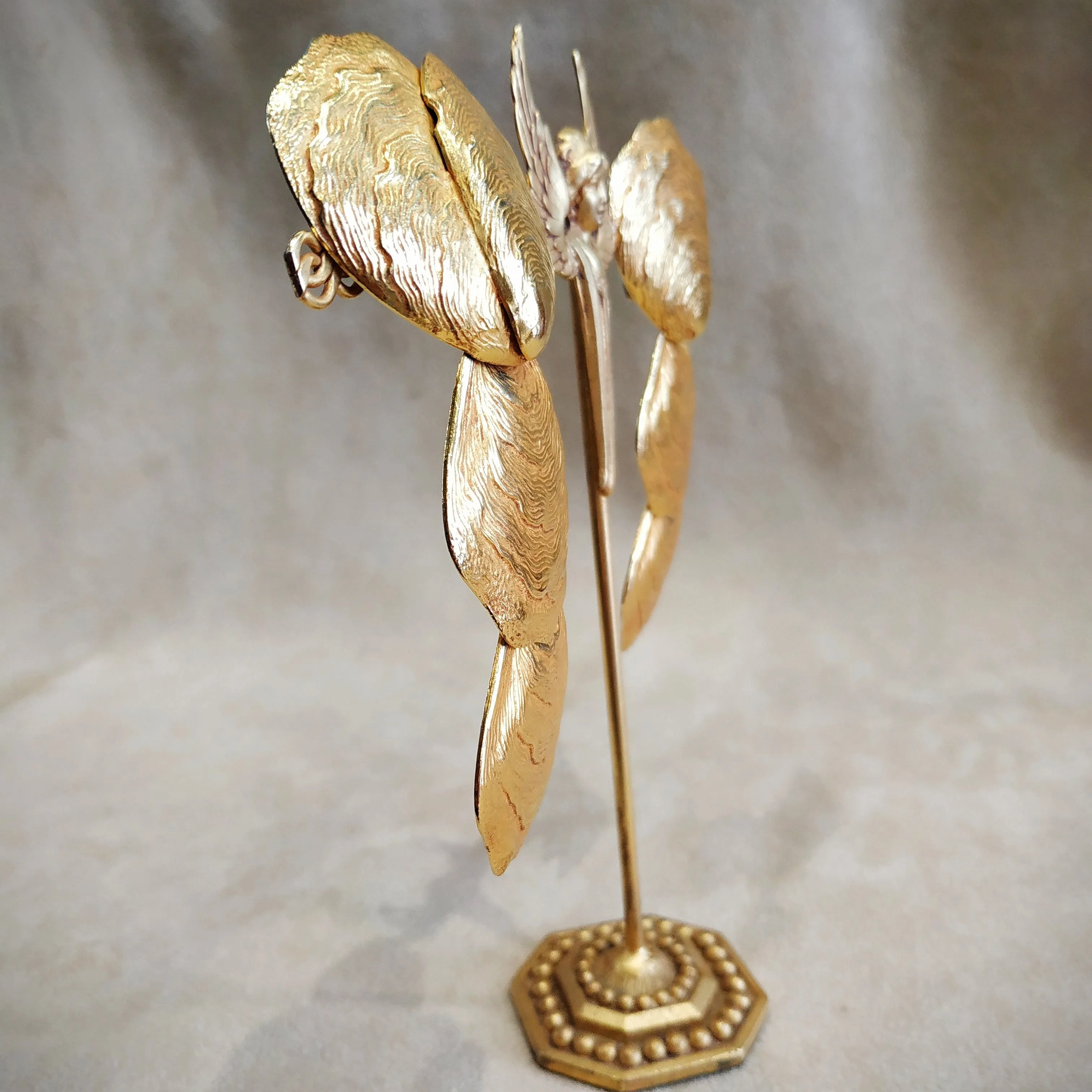 Dominique Aurientis statement Golden Shell  Earrings