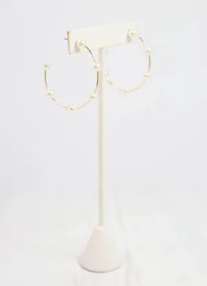 Donald Pearl Hoop Earring Gold