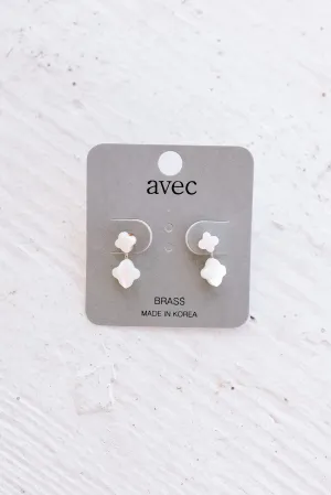Double Shell Clover Earrings