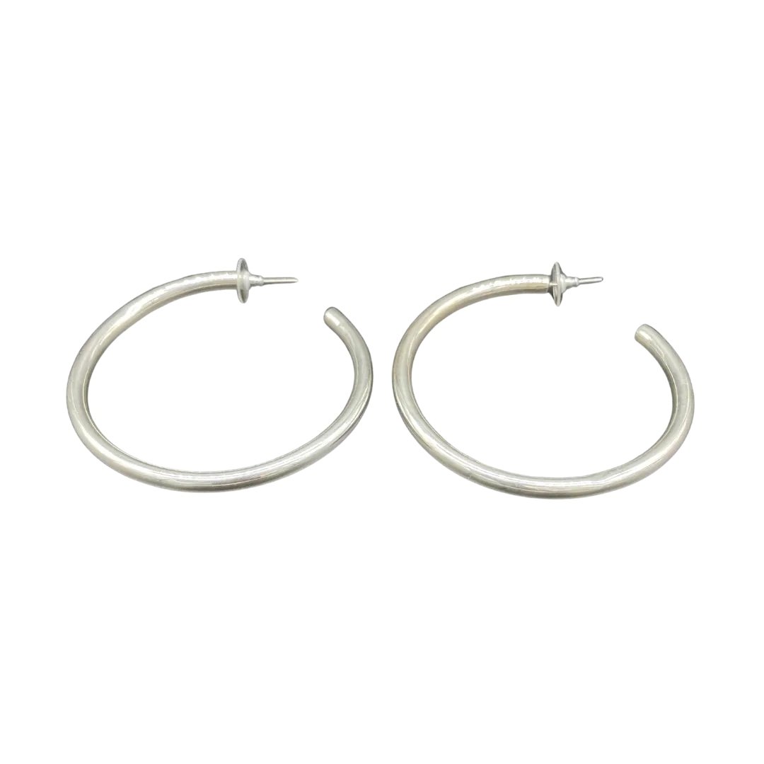 EALGA | SILVER HOOP EARRINGS 7 CM
