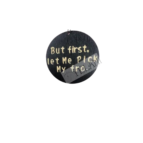 Earrings - But First Let Me Pick My Fro - Wooden Discs