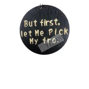 Earrings - But First Let Me Pick My Fro - Wooden Discs
