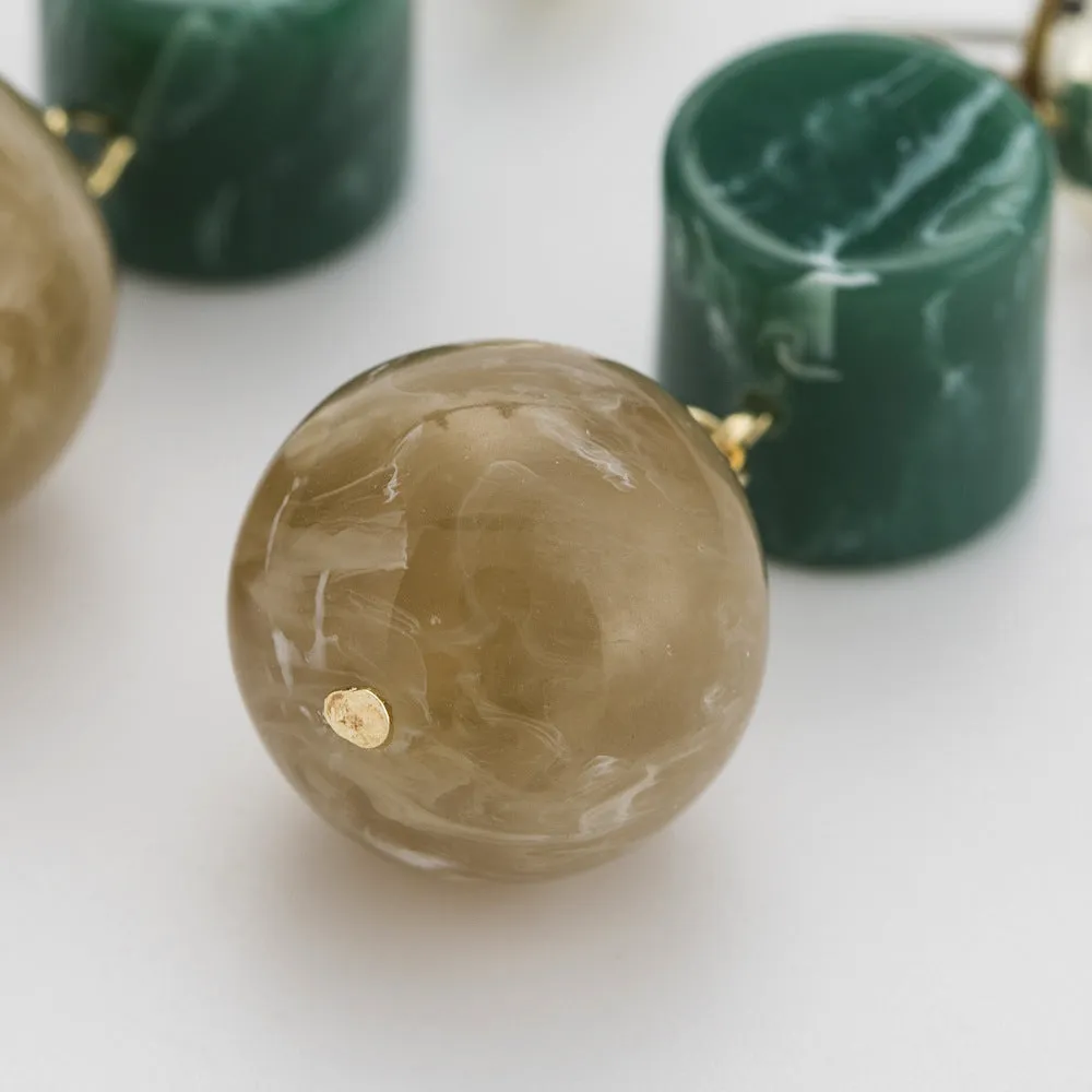 Earrings Exaggerated Handmade Beaded Tassel Earrings Resin Earrings
