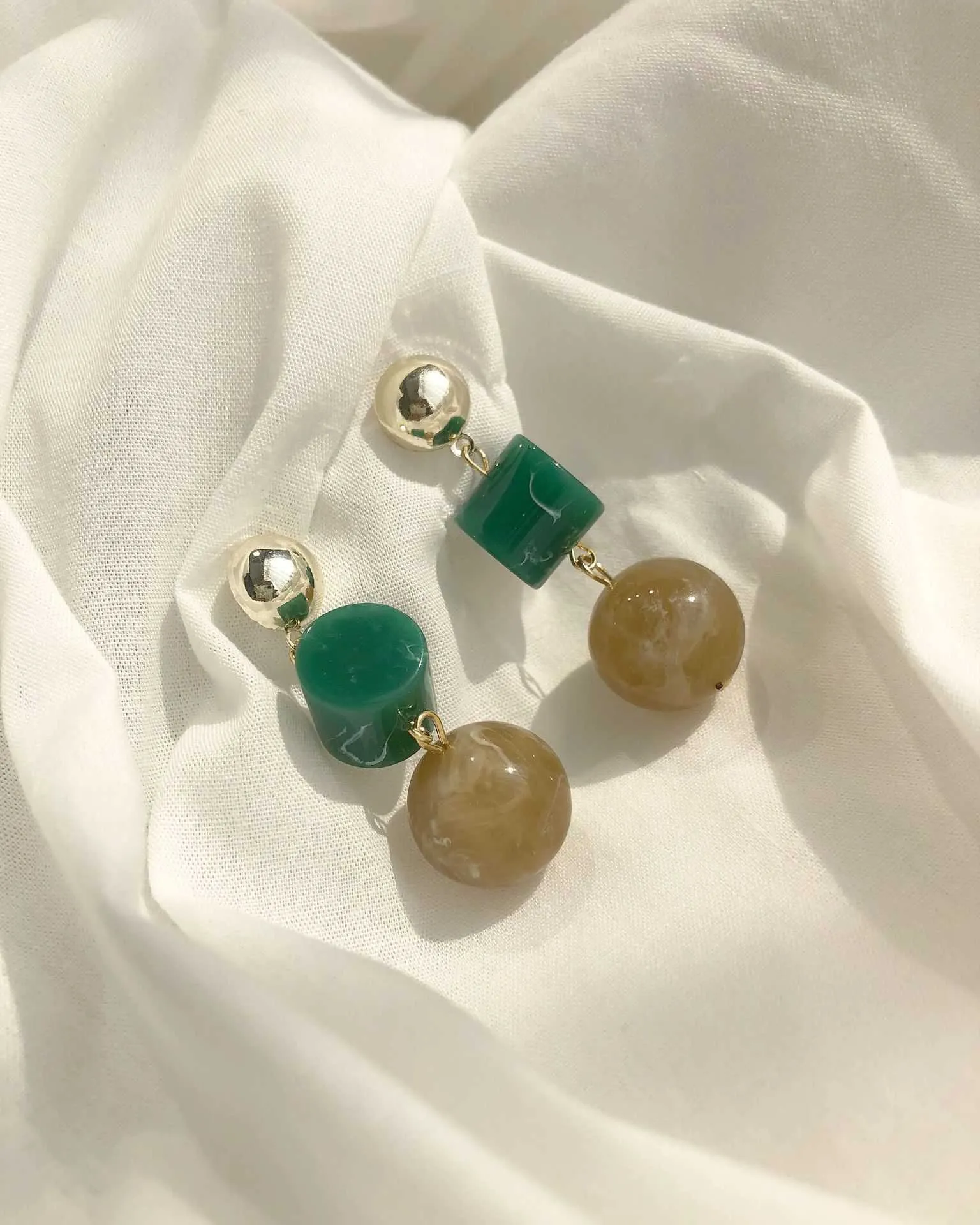 Earrings Exaggerated Handmade Beaded Tassel Earrings Resin Earrings