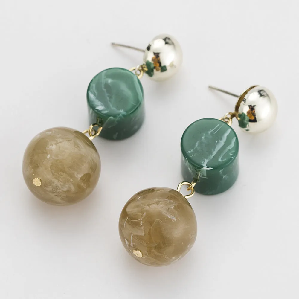 Earrings Exaggerated Handmade Beaded Tassel Earrings Resin Earrings
