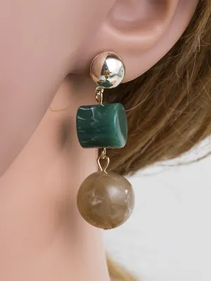 Earrings Exaggerated Handmade Beaded Tassel Earrings Resin Earrings