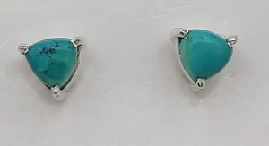 Earrings Turquoise Sterling Silver Stud