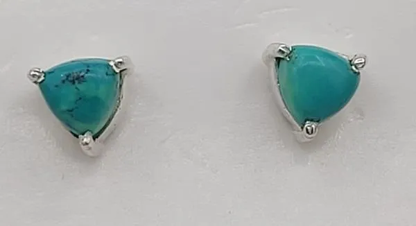 Earrings Turquoise Sterling Silver Stud