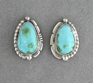 Earrings with Sonoran Gold Turquoise by Rydell Wylie