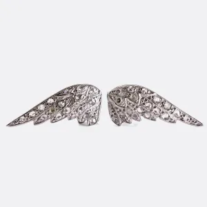 Edwardian Diamond Wing Stud Earrings layaway deposit