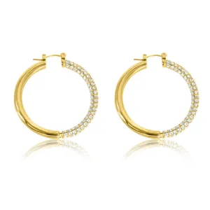 ELLA CZ HOOP - CLEAR