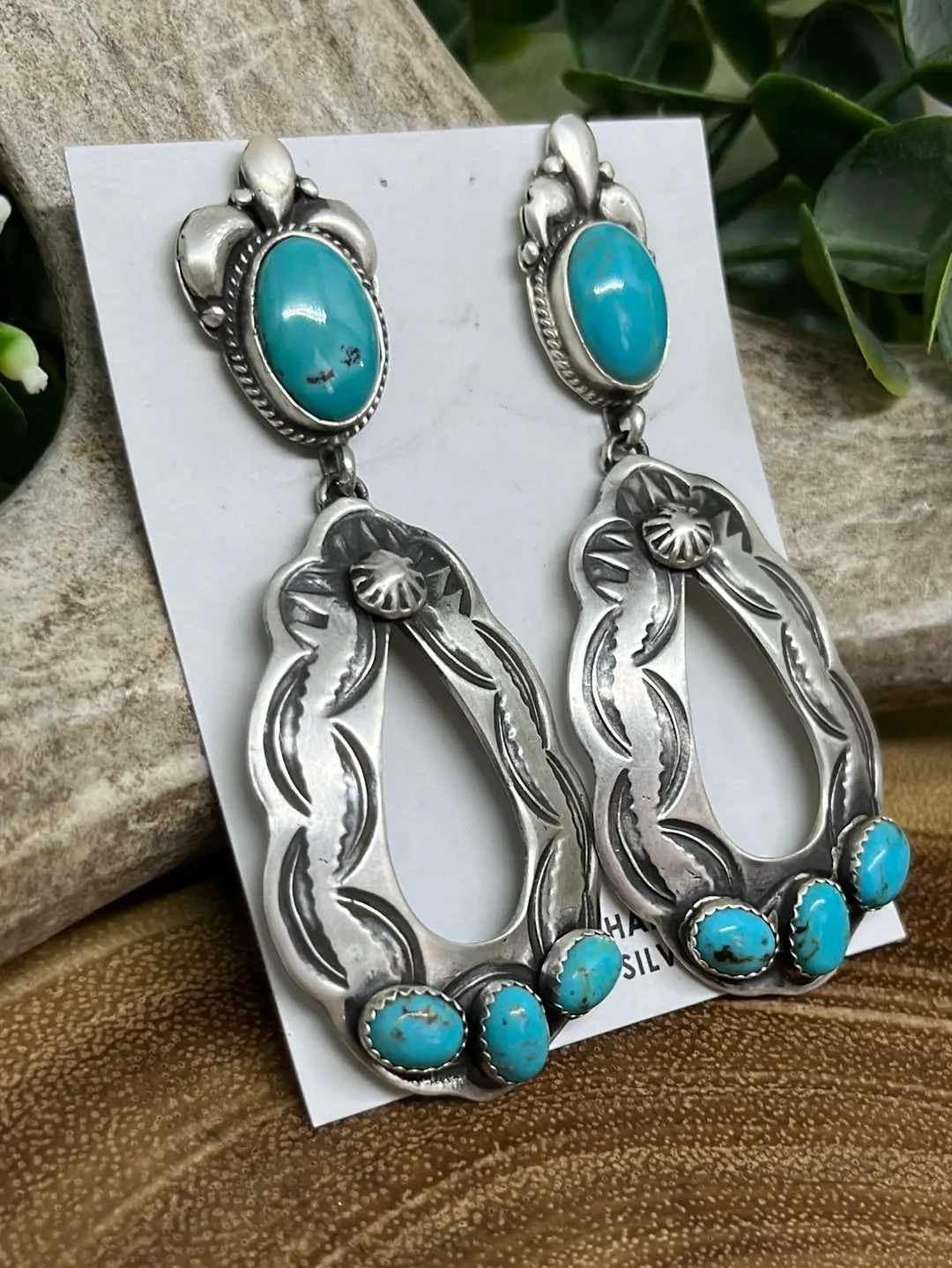 Emily Sterling Silver Turquoise Teardrop Earrings