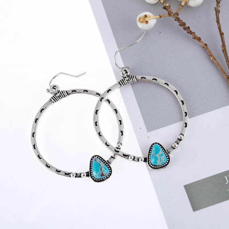 Emme Faux Turquoise Drop Earrings