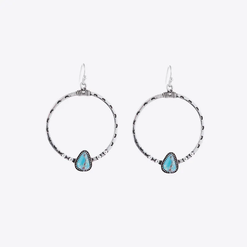 Emme Faux Turquoise Drop Earrings