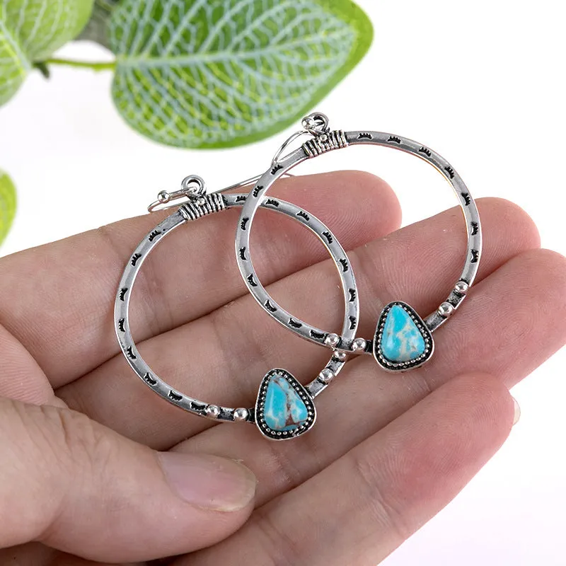 Emme Faux Turquoise Drop Earrings