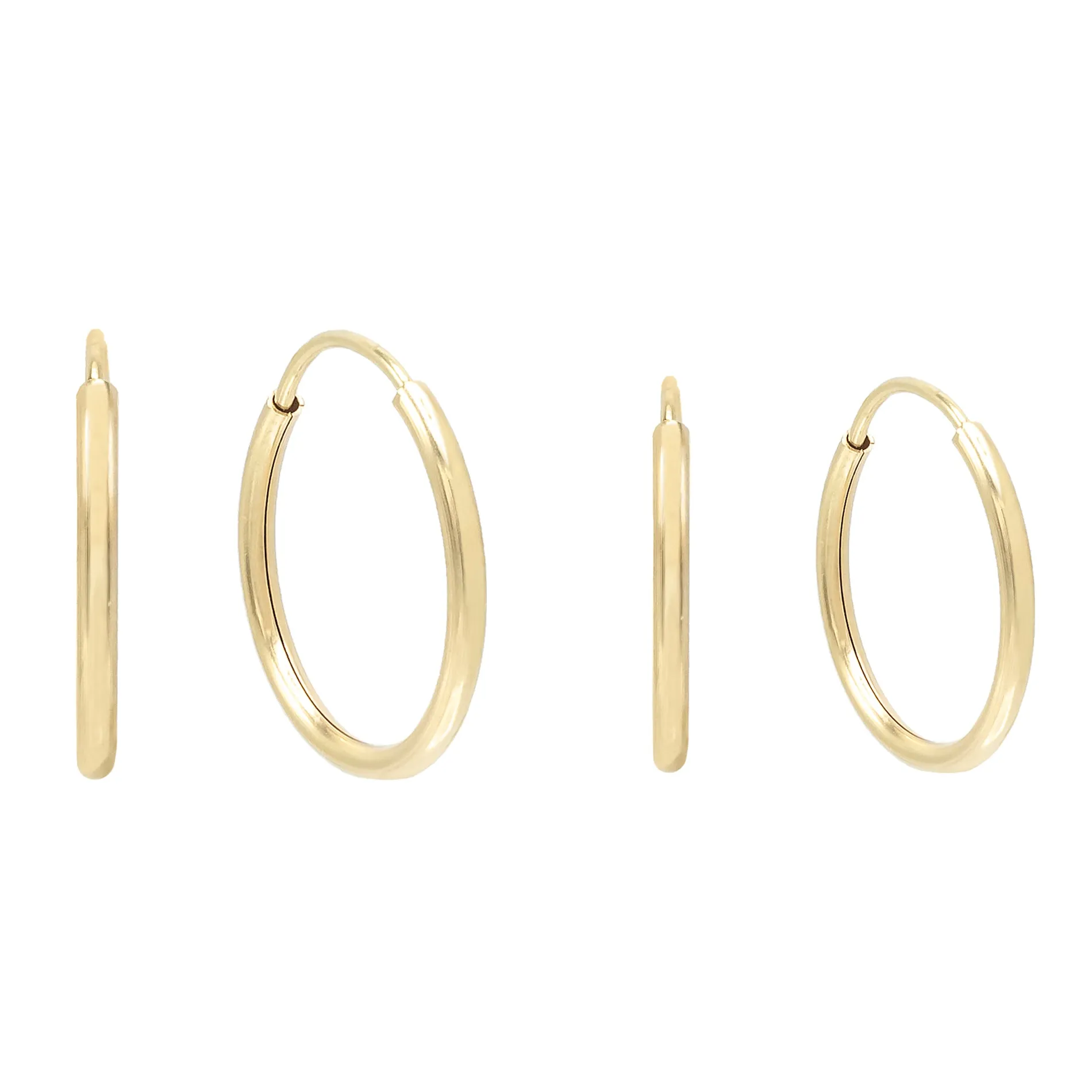 Endless Hoop Earring Combo Set 14K