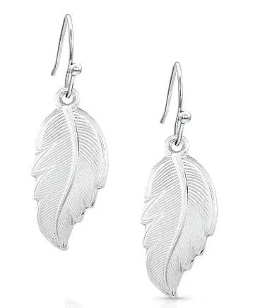 ER5202 Montana Mountain Calling Feather Earrings