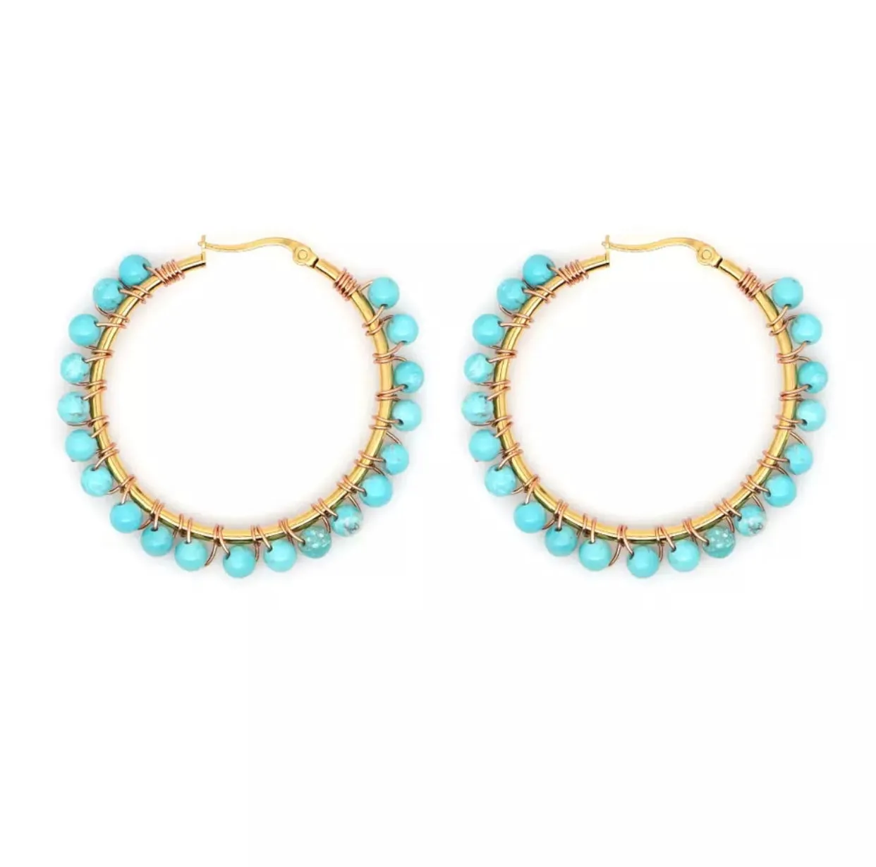 Erika Williner Designs - Lesley Turquoise Hoops