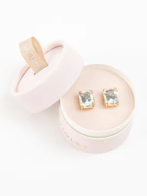 Everlyn Boxed Post Earring - Crystal