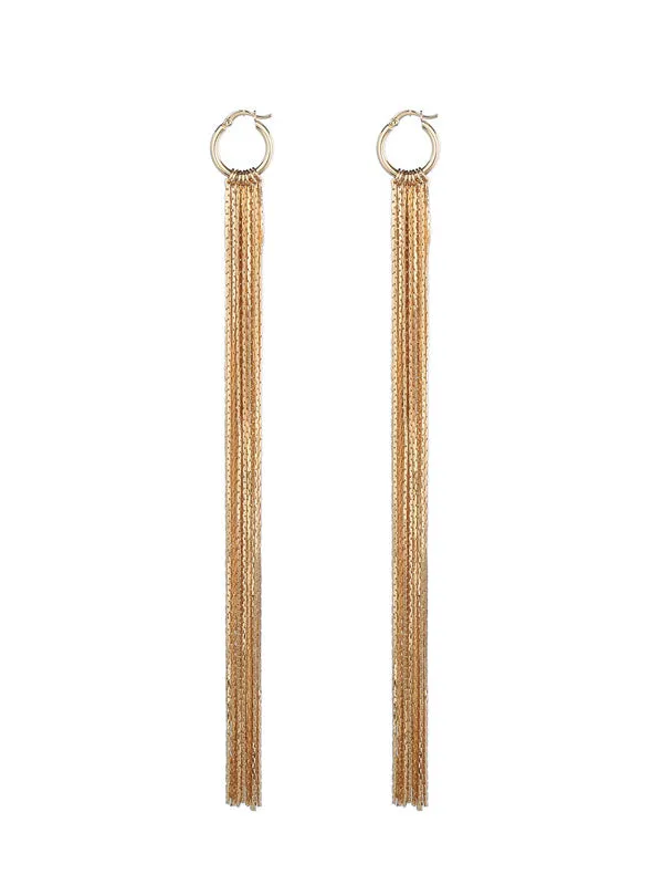 Exaggeration Long Tassel Earrings