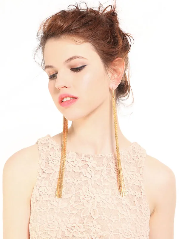 Exaggeration Long Tassel Earrings