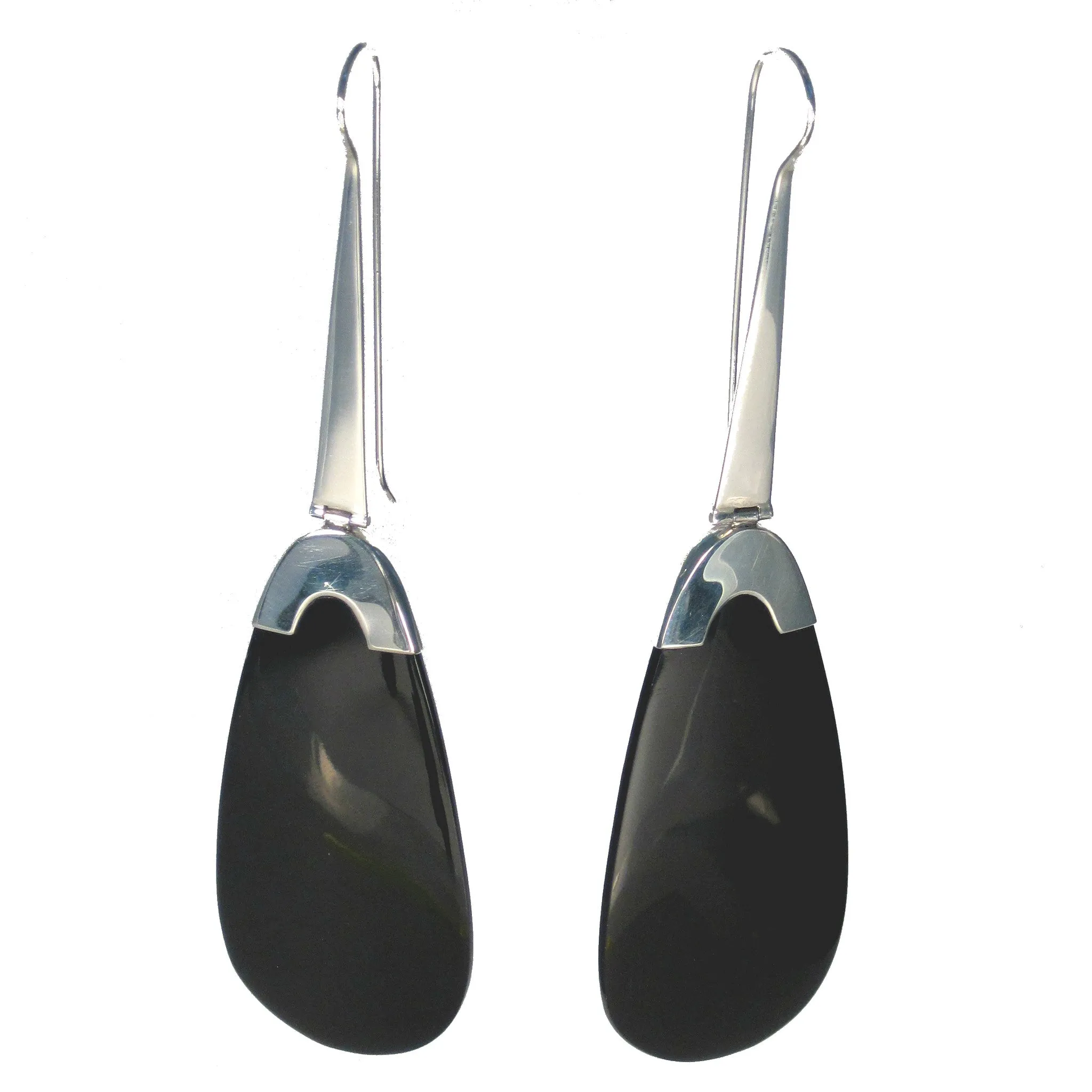 Extra Long Oval Shaped Shell Dangle Earrings - Multiple Colors Available